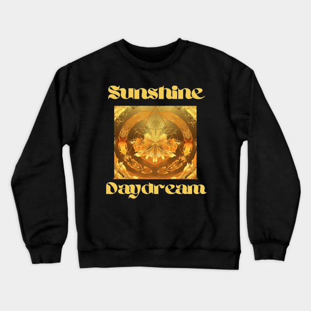 Golden Geometry of a Sunshine Daydream Crewneck Sweatshirt by SeaWeed Borne